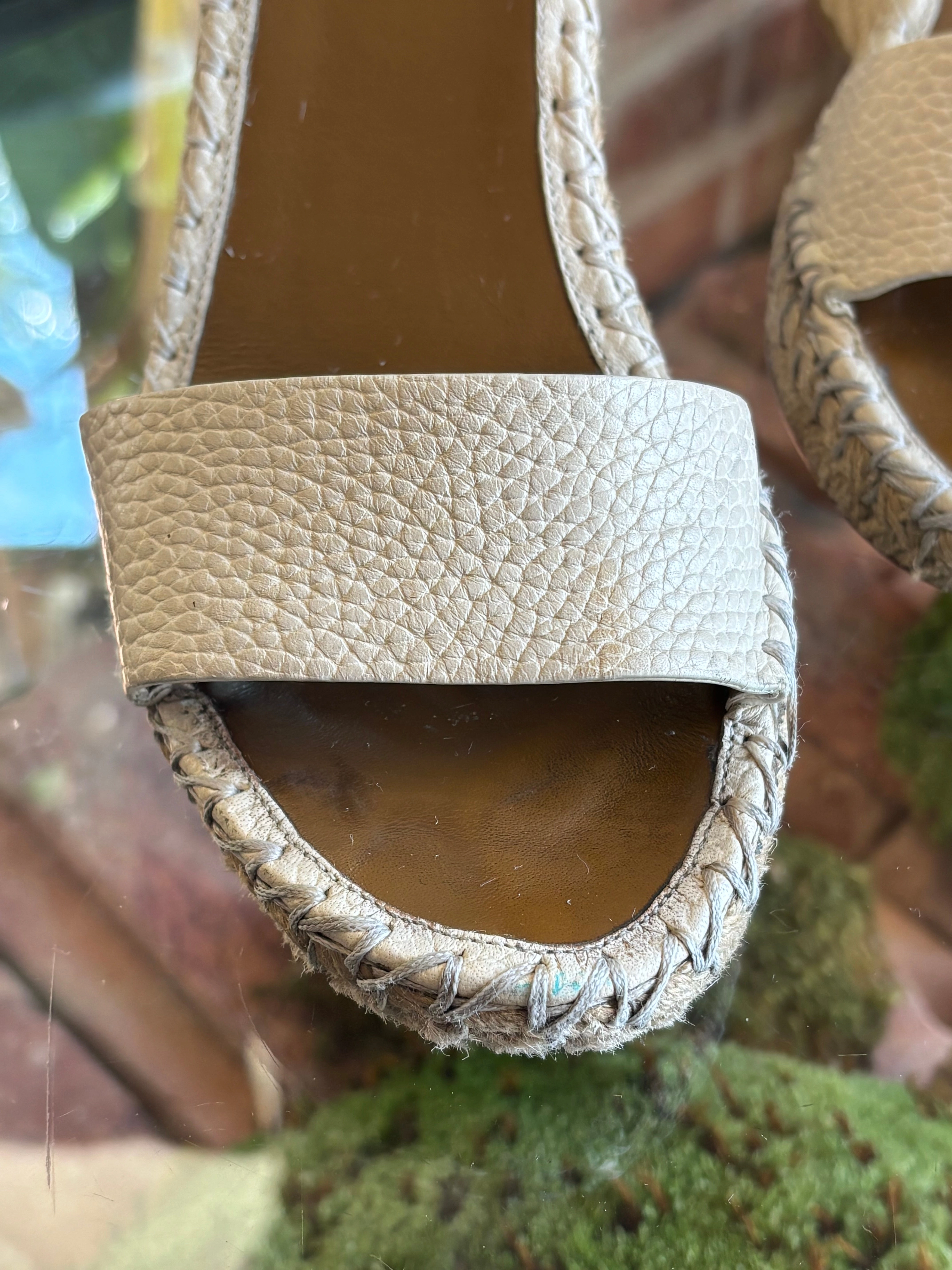 VALENTINO Beige  Espadrille Wedges Sz 36 ( US 6)