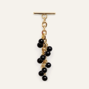 Venus Tassel | Black with Gold hardware