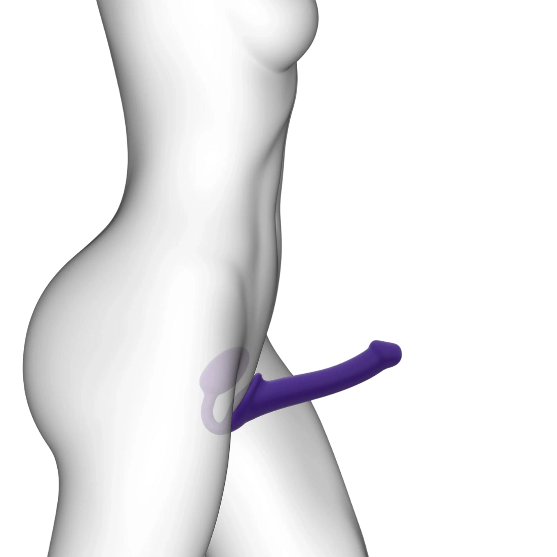 Vibrating Bendable Strapless Strap-on