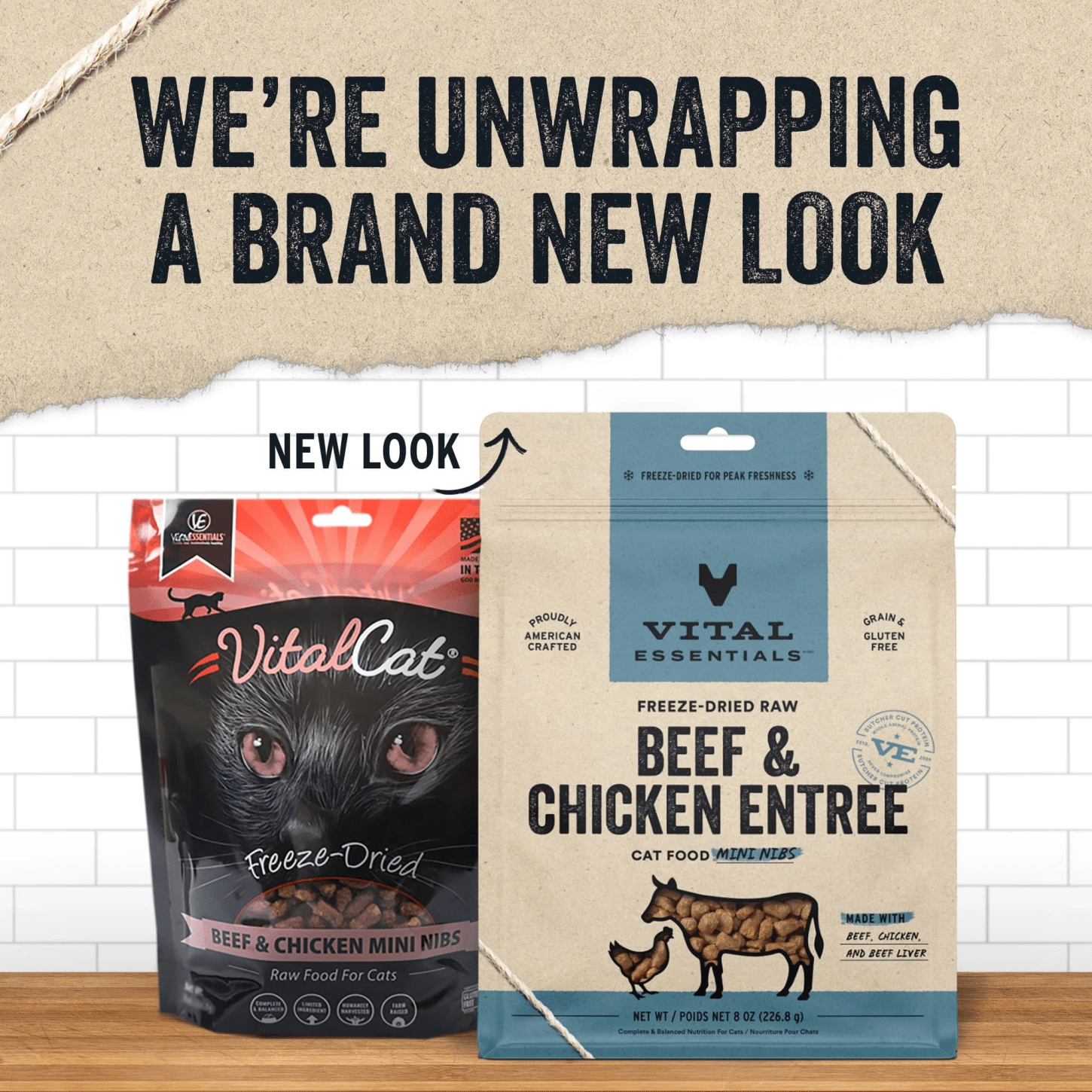 Vital Essentials Beef & Chicken Entree Mini Nibs Freeze-Dried Raw Cat Food
