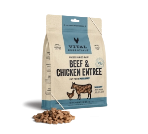 Vital Essentials Beef & Chicken Entree Mini Nibs Freeze-Dried Raw Cat Food