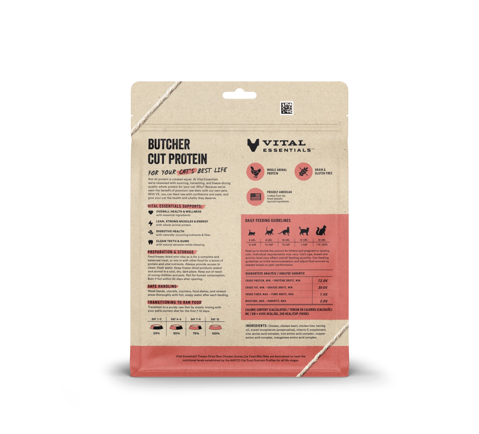 Vital Essentials Chicken Entree Mini Nibs Freeze-Dried Raw Cat Food