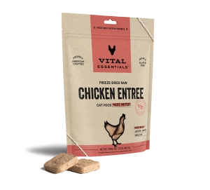 Vital Essentials Chicken Entree Mini Patties Freeze-Dried Raw Cat Food