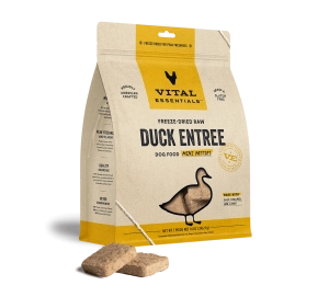 Vital Essentials Duck Entree Mini Patties Freeze-Dried Raw Dog Food