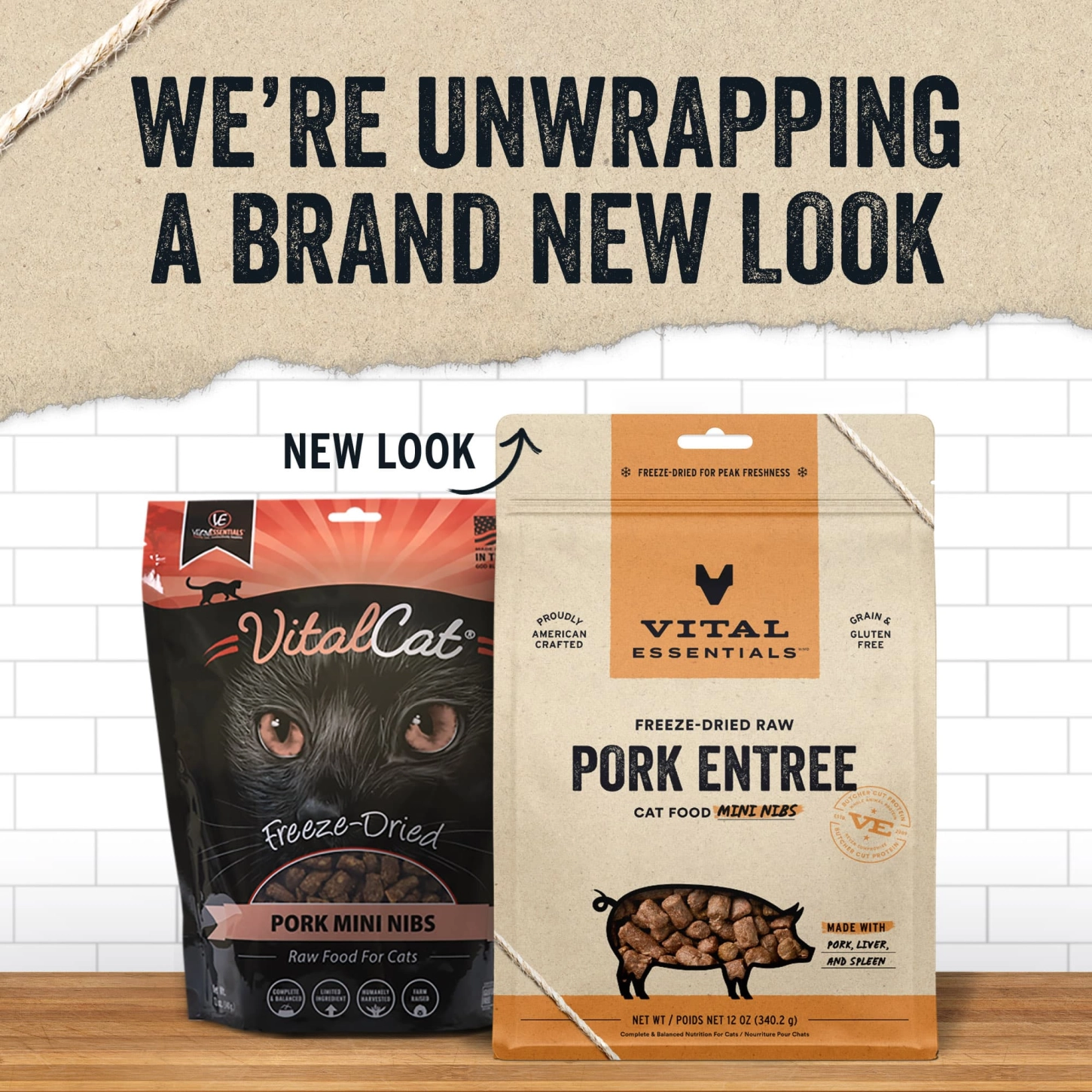 Vital Essentials Pork Entree Mini Nibs Freeze-Dried Raw Cat Food