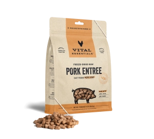 Vital Essentials Pork Entree Mini Nibs Freeze-Dried Raw Cat Food