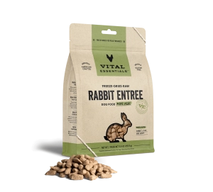 Vital Essentials Rabbit Entree Mini Nibs Freeze-Dried Raw Dog Food