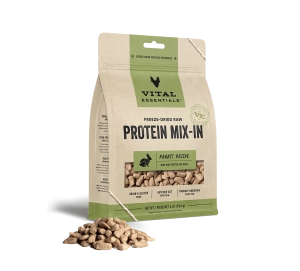 Vital Essentials Rabbit Recipe Freeze-Dried Raw Protein Mix-In Mini Nibs Topper For Dogs