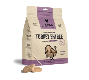 Vital Essentials Turkey Entree Mini Patties Freeze-Dried Raw Dog Food