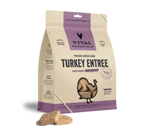 Vital Essentials Turkey Entree Mini Patties Freeze-Dried Raw Dog Food