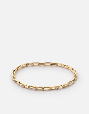 Volt Link Cuff, Gold Vermeil/Sapphire