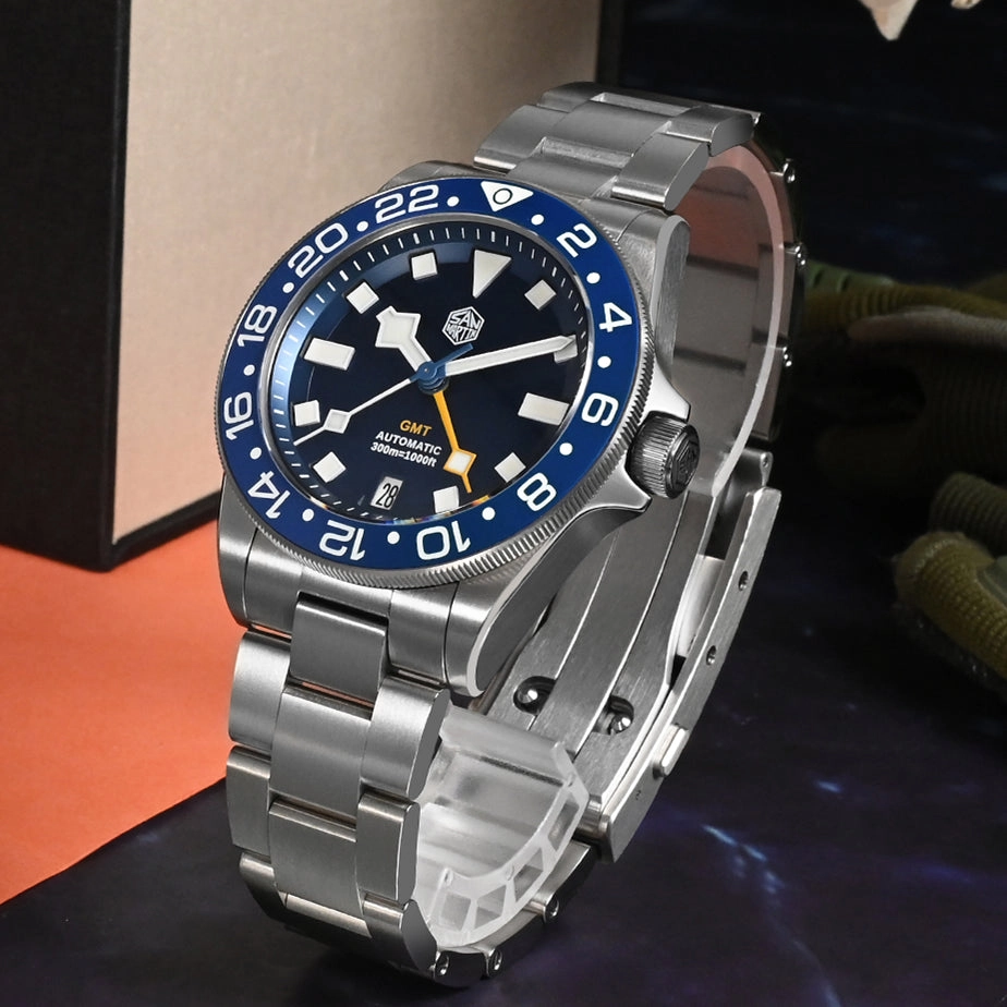 Watchdives x San Martin Titanium NH34 GMT Watch SN0121TC