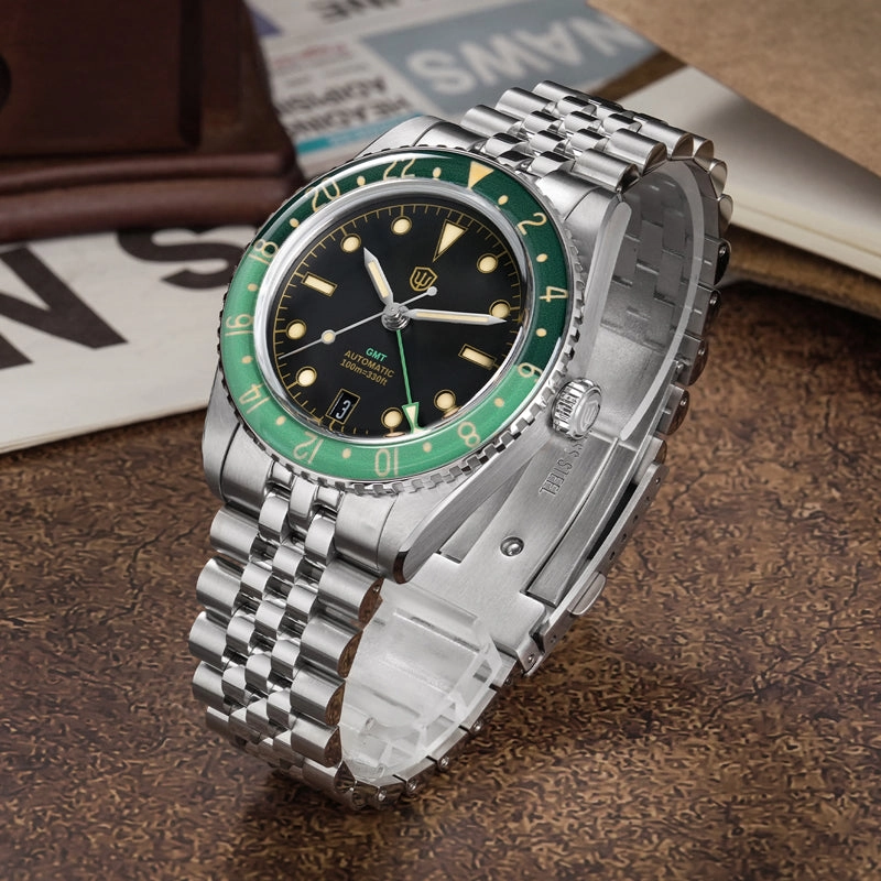 ★Weekly Deals★Watchdives WD6542 38mm GMT Men Watch