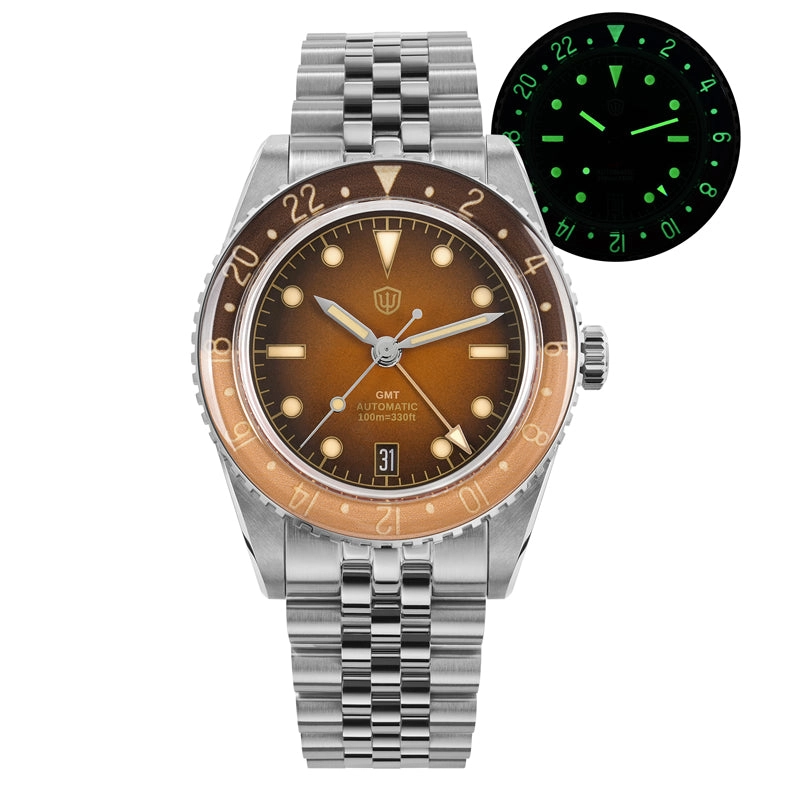 ★Weekly Deals★Watchdives WD6542 38mm GMT Men Watch