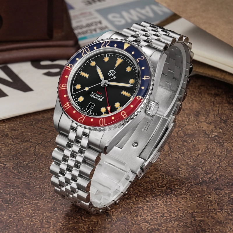 ★Weekly Deals★Watchdives WD6542 38mm GMT Men Watch