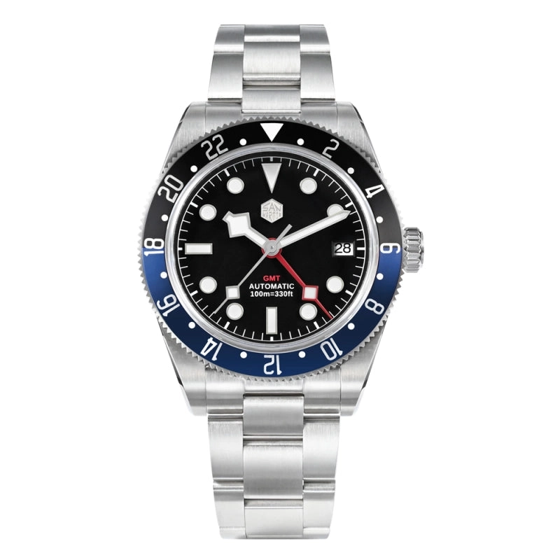 ★WeeklyDeal★San Martin NH34 BB58 GMT Watch SN0109 V2
