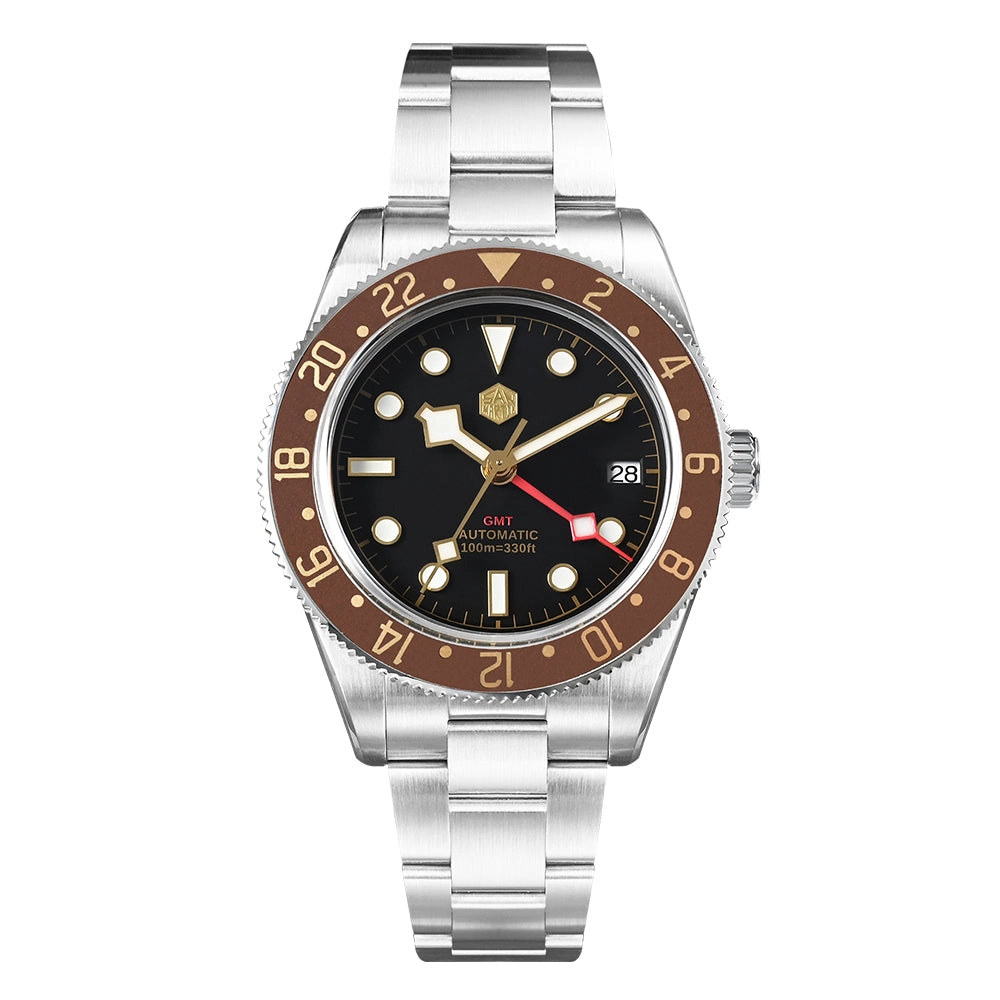 ★WeeklyDeal★San Martin NH34 BB58 GMT Watch SN0109 V2