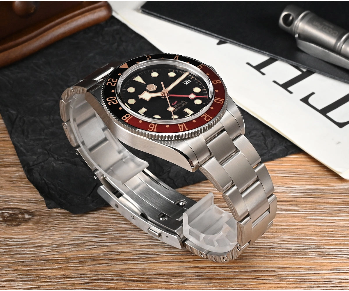 ★WeeklyDeal★San Martin NH34 BB58 GMT Watch SN0109 V2