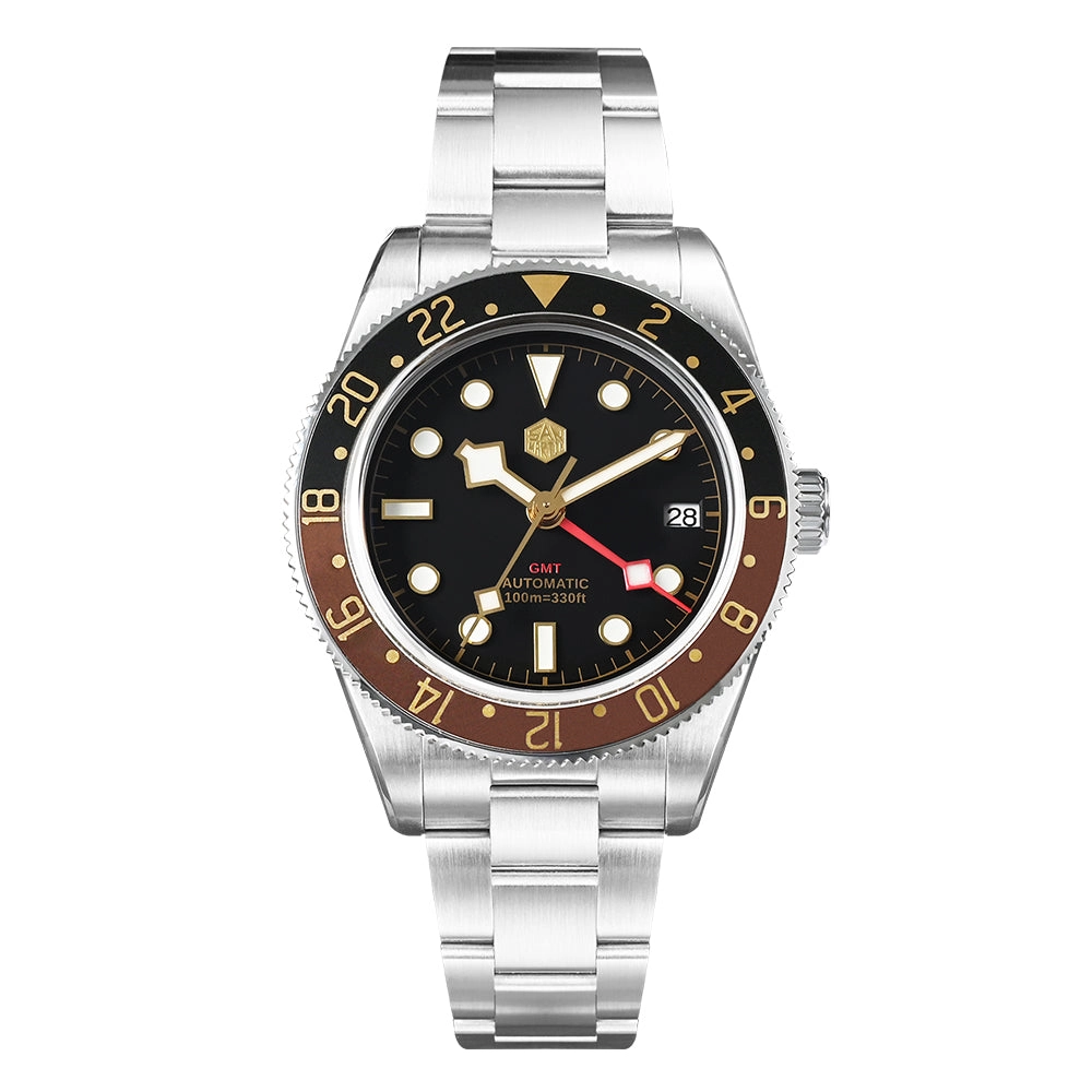 ★WeeklyDeal★San Martin NH34 BB58 GMT Watch SN0109 V2