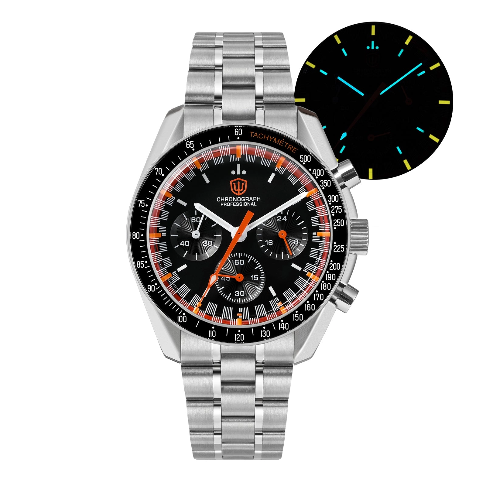 ★WeeklyDeal★Watchdives 39mm VK63 Chronograph Watch WD1863