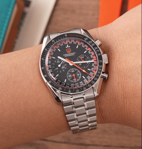 ★WeeklyDeal★Watchdives 39mm VK63 Chronograph Watch WD1863