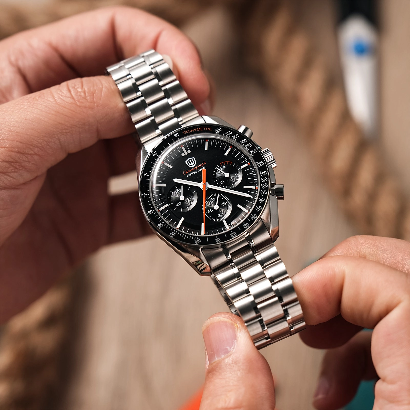 ★WeeklyDeal★Watchdives 39mm VK63 Chronograph Watch WD1863