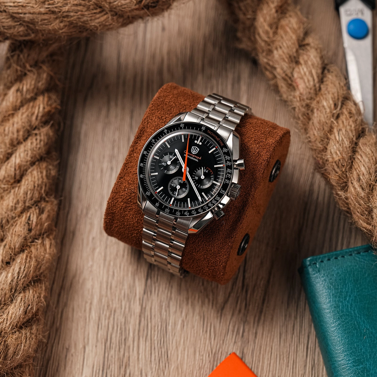 ★WeeklyDeal★Watchdives 39mm VK63 Chronograph Watch WD1863