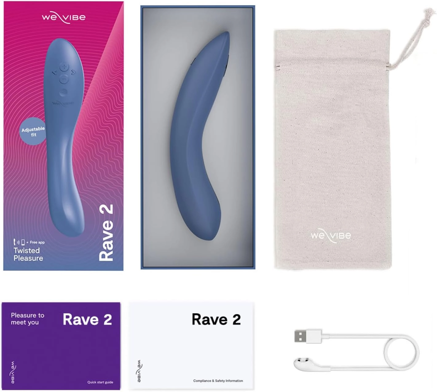WEVIBE RAVE 2 G-SPOT VIBRATOR - BLUE