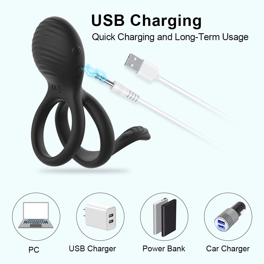 Wireless Remote Control Cockring Vibrator Clitoris Stimulation Sleeve for Penis Ring Male Cock Rings
