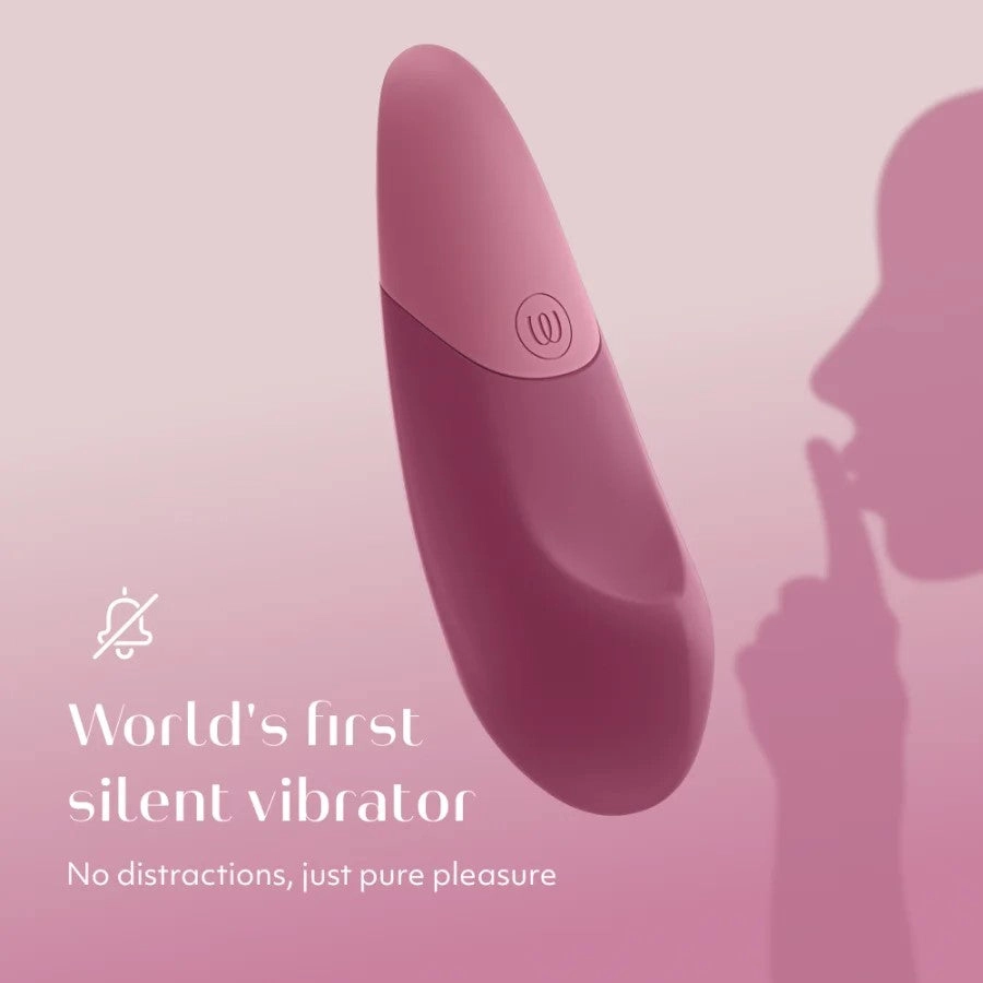 Womanizer Vibe Clitoral Lay-On Vibrator-Dusty Pink