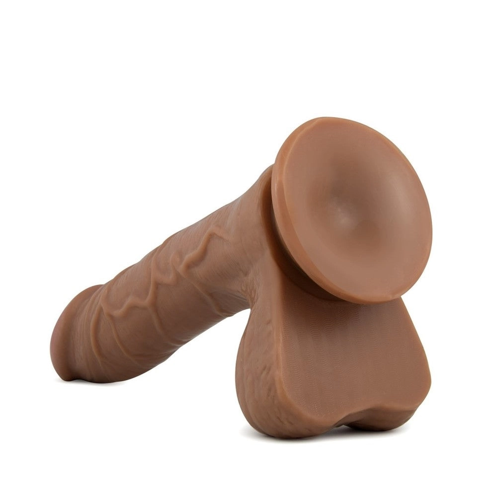 X5 By Blush® | Grinder Realistic Latin 8.5-Inch Long Dildo With Balls & Suction Cup Base