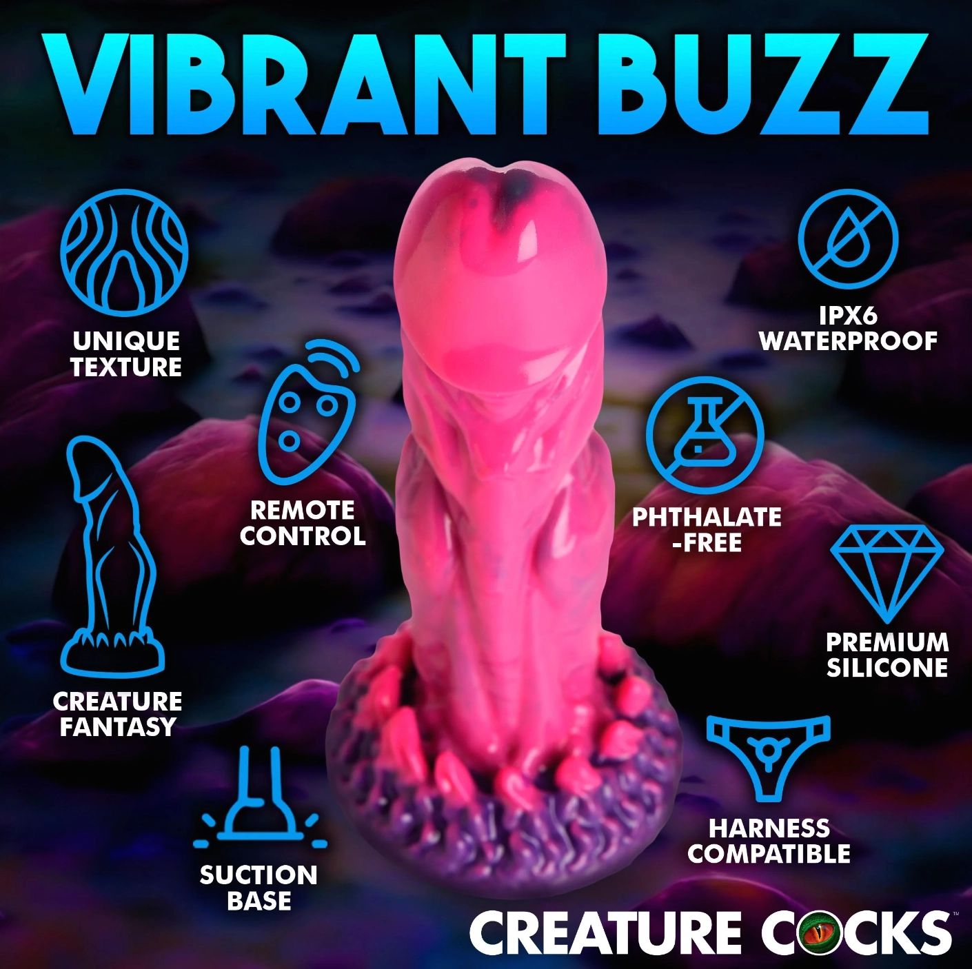 Xenox Vibrating Remote Controlled Dildo by Creature Cocks