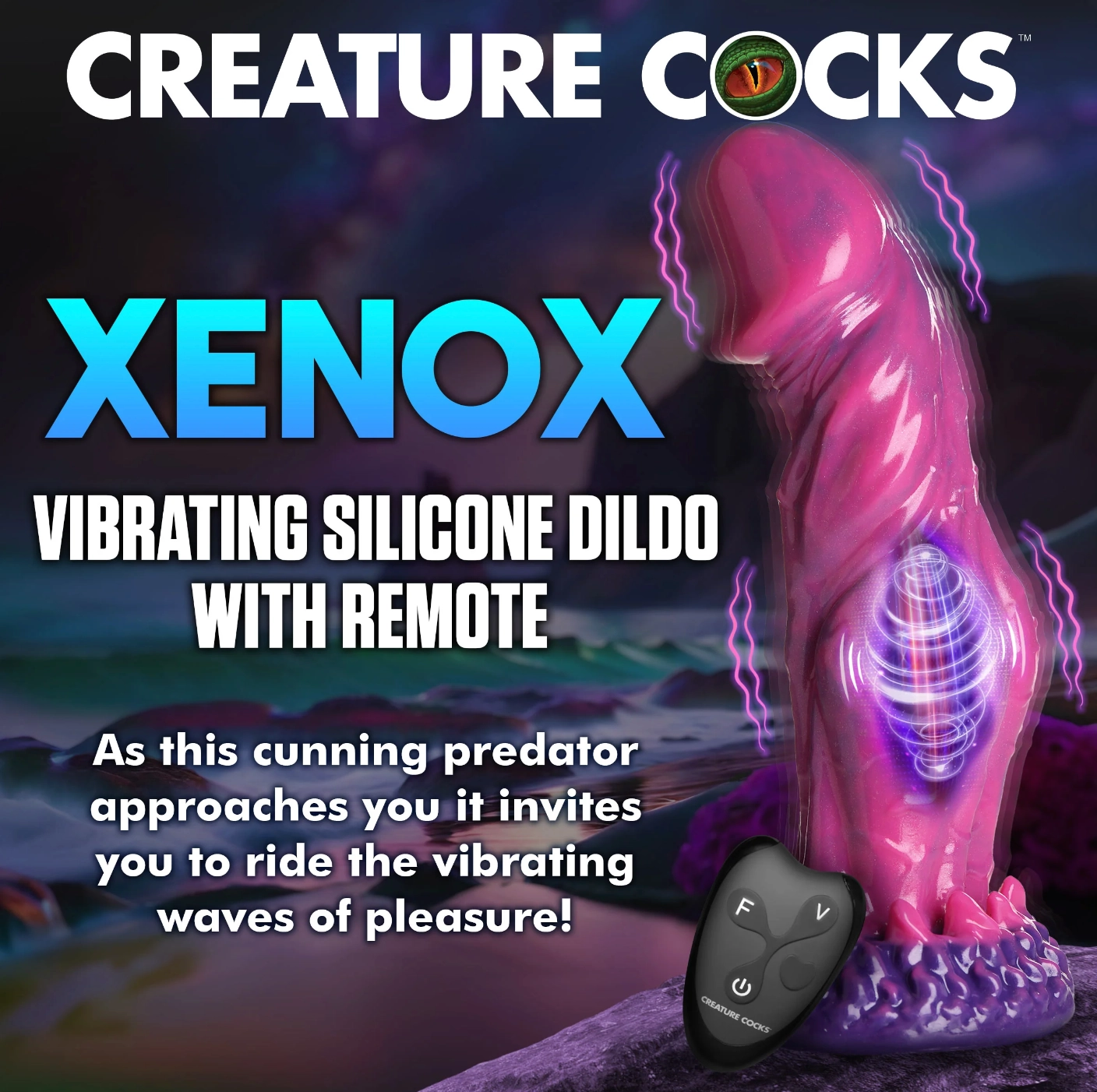 Xenox Vibrating Remote Controlled Dildo by Creature Cocks
